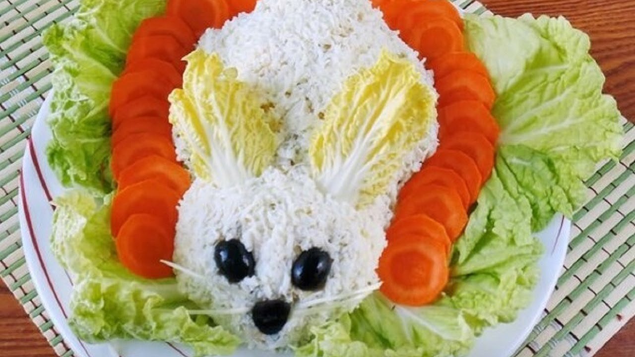 Салат в форме кролика